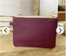 Load image into Gallery viewer, Carryall Cosmetic Bag in Garnet Cactus Leather
