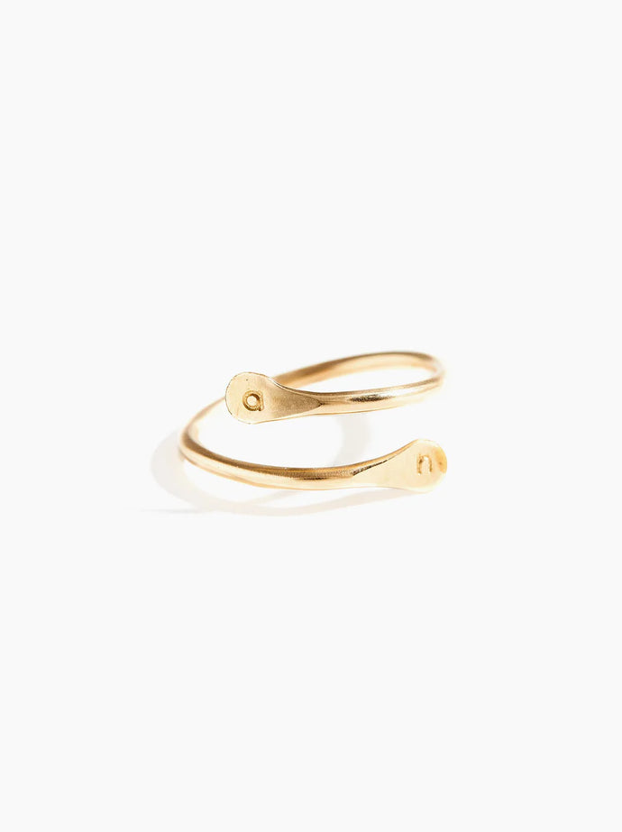 Sterling Personalized Cuff Ring (gold)